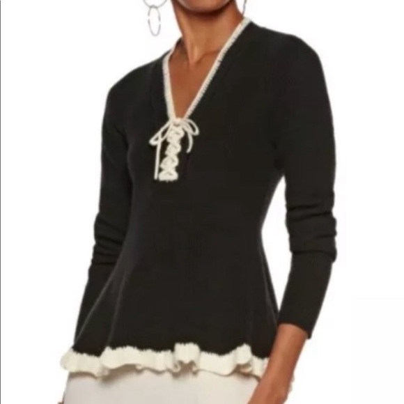 Derek Lam Sweaters - DEREK LAM 10CROSBY Cashmere Blend Peplum Sweat LRG